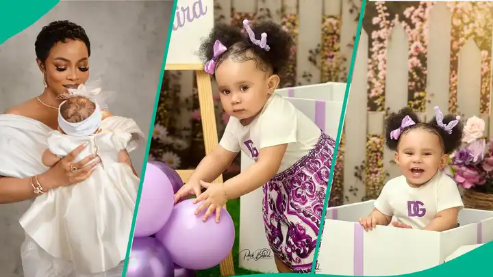 Toke Makinwa Shows Daughter Yakira’s Face for the First Time on Her Birthday