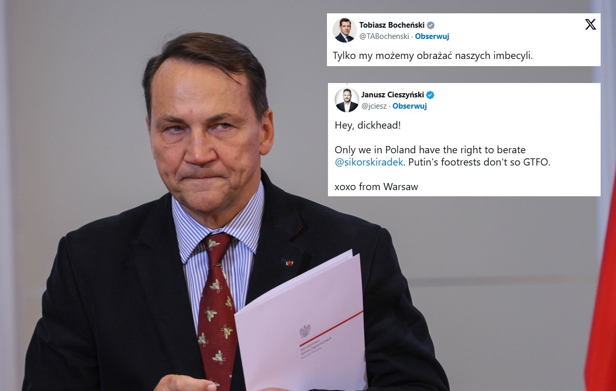 Politycy PiS "bronią" Sikorskiego: "To są nasi imbecyle"