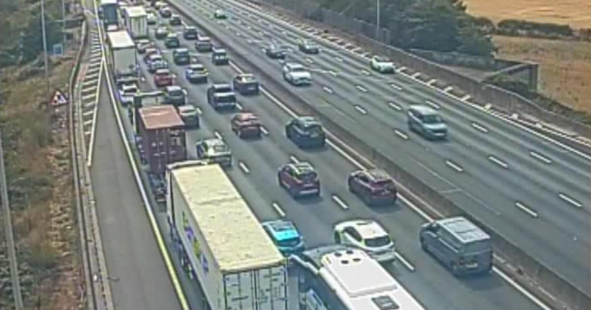 Long delays on M25 in south Essex after crash near Lakeside