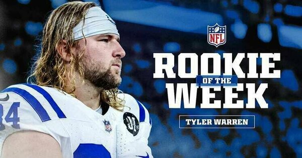 Colts TE Tyler Warren wins Week 2 NFL Rookie of the Week