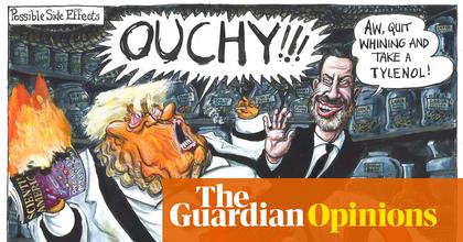 Martin Rowson on Donald Trump and the return of Jimmy Kimmel – cartoon