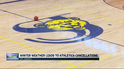Brutal winter weather leads to athletics cancellations
