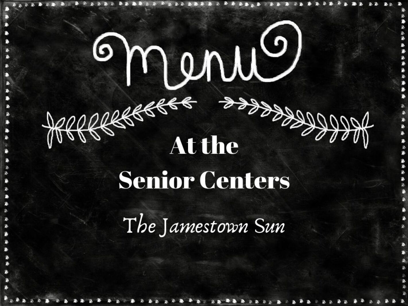 James River Senior Citizens menu, activities for the week of Oct. 6, 2025