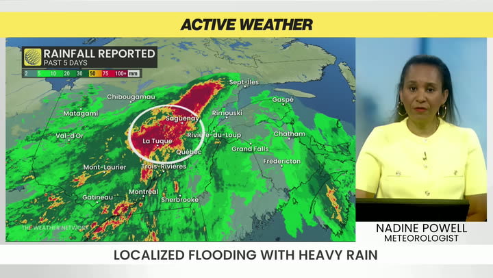 Quebec braces for potential flooding amid heavy rain & thunderstorms