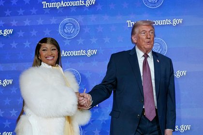 Polarizing rapper pledges donation to Trump’s children’s investment program