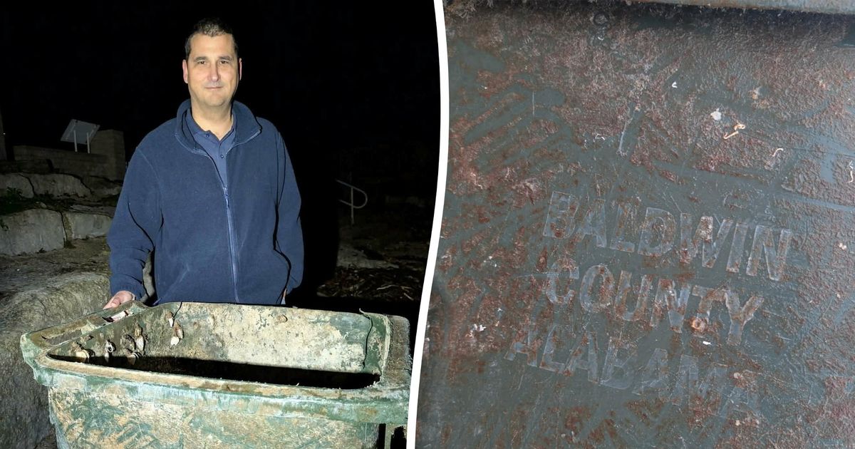 Alabama garbage can swept away by hurricane washes up 4,000 miles away five years later