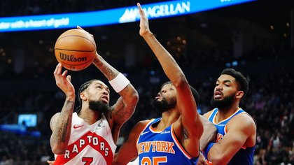 Mikal Bridges’s 19-point third quarter leads Knicks past Raptors