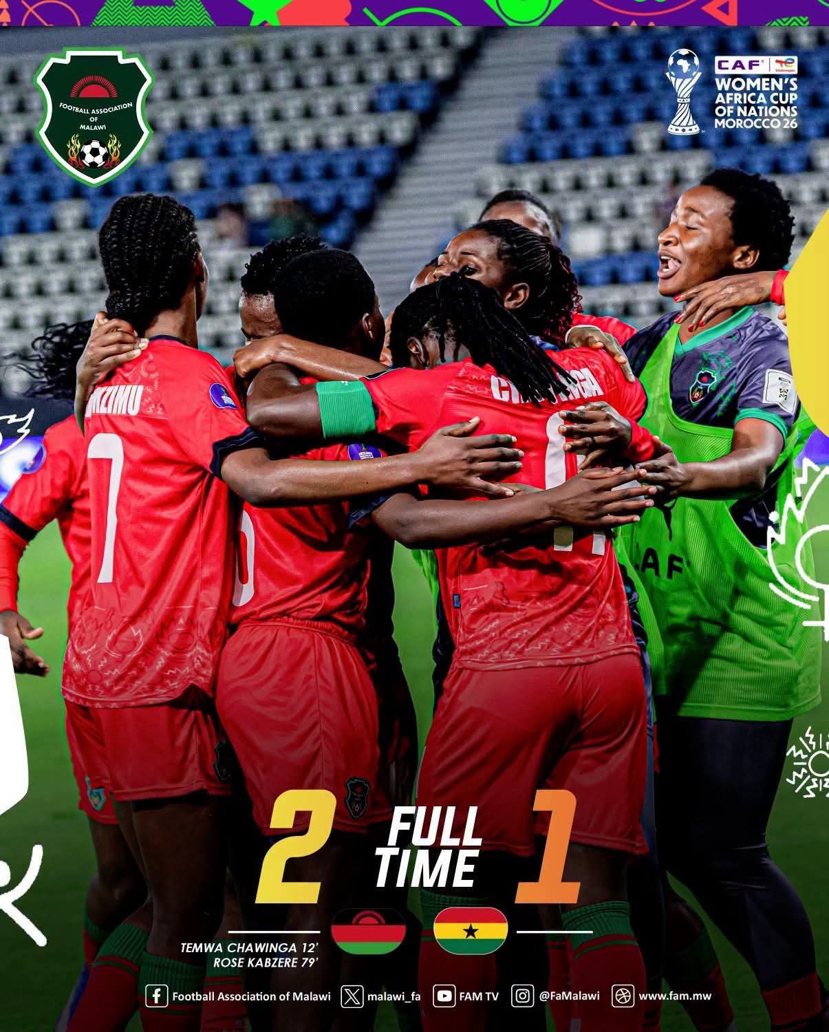 History made! Malawi’s Scorchers stun Ghana to book place at World Cup for the very first time – as nation erupts in wild celebration