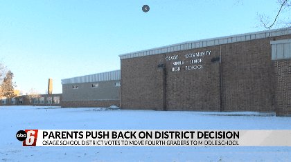 Parents push back on Osage School District moving fourth graders to middle school