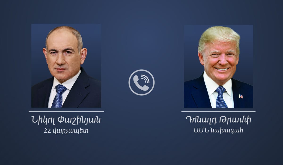 Nikol Pachinian s’est entretenu par téléphone avec Donald Trump à l’occasion du premier anniversaire des accords de paix à Washington entre l’Arménie et l’Azerbaïdjan le 8 août 2025