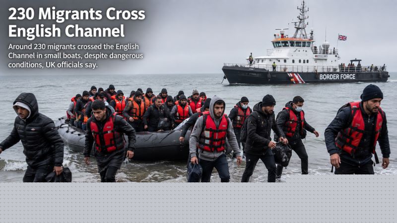 Record 230 Migrants Cross English Channel in One Small Boat