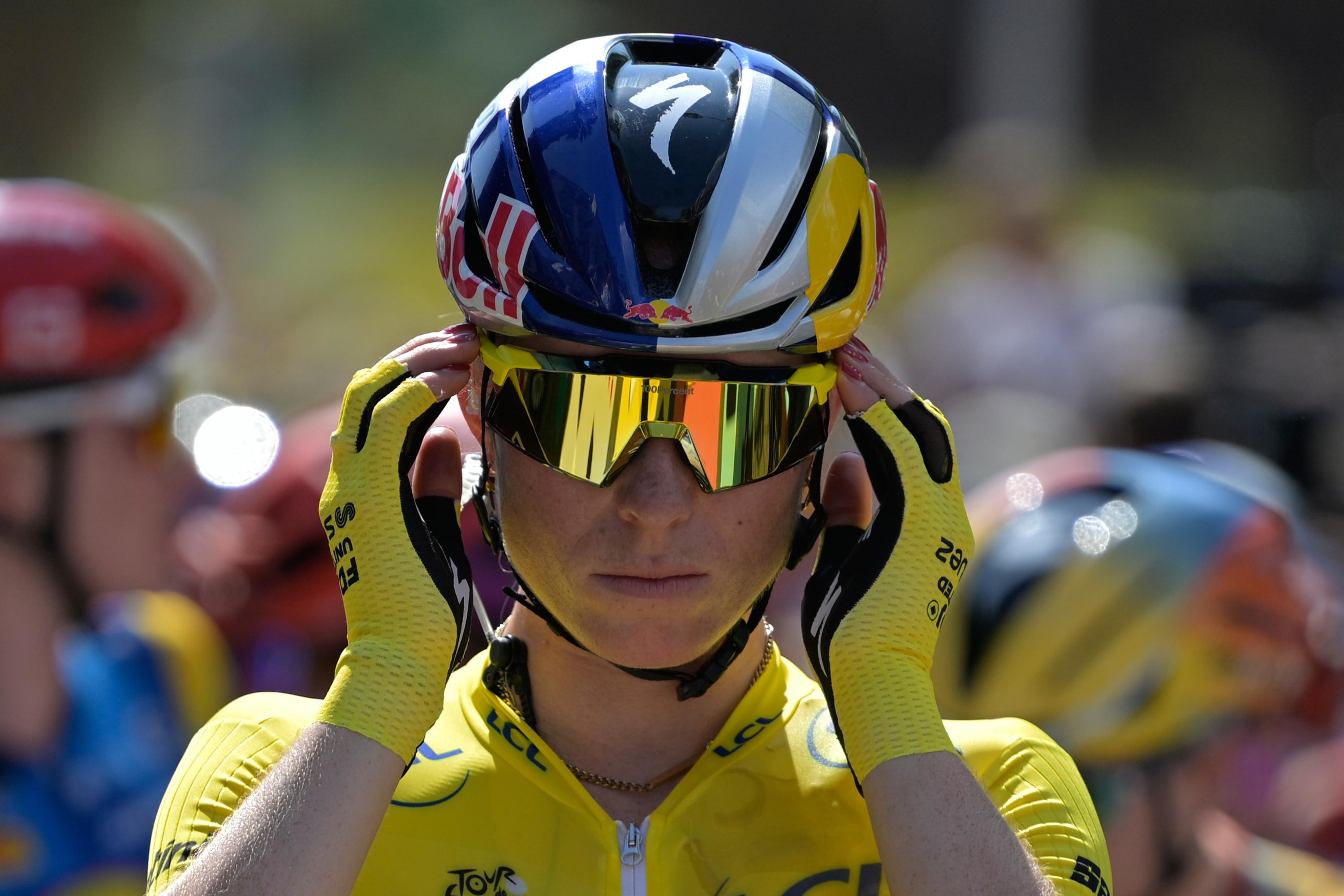 Tears of joy for Demi Vollering after winning the Women’s Tour de France for the second time