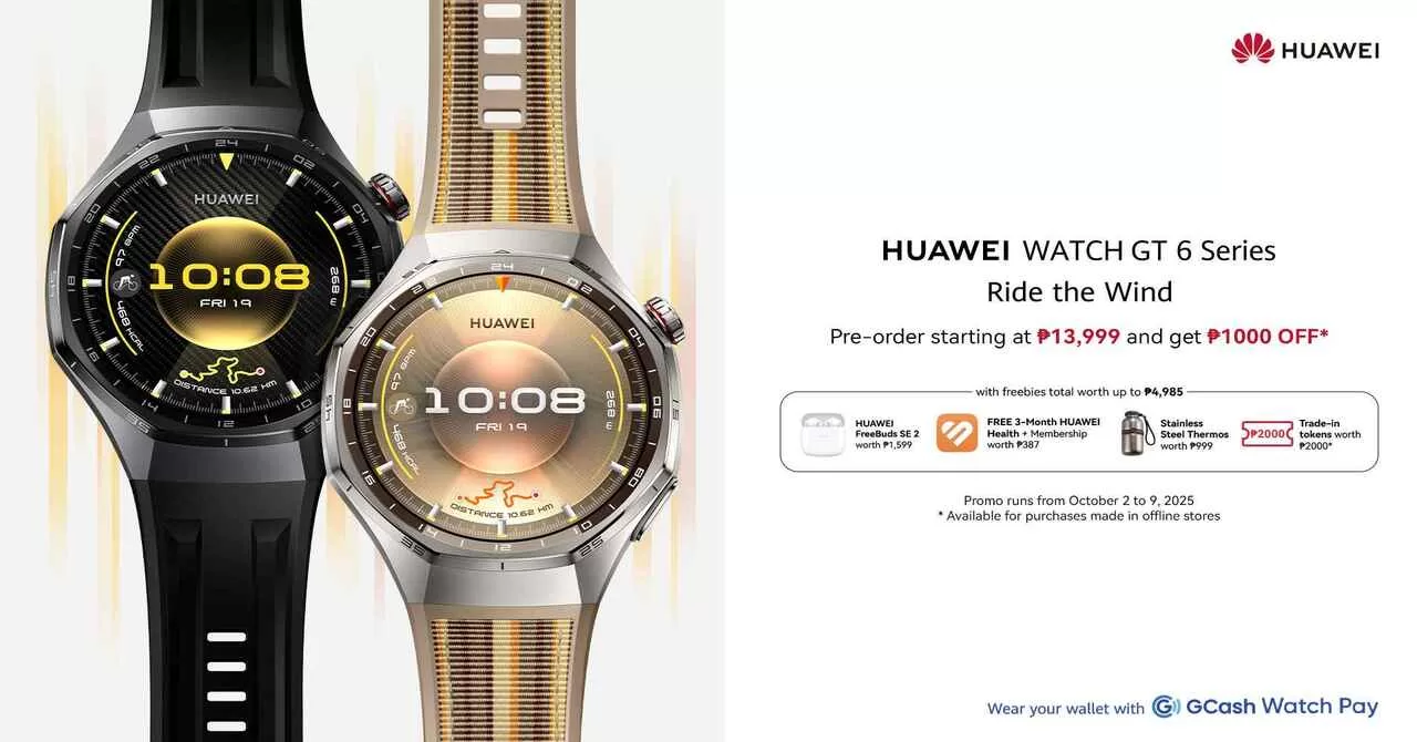 The HUAWEI WATCH GT 6 Series is available for preorder starting at PHP 13,999