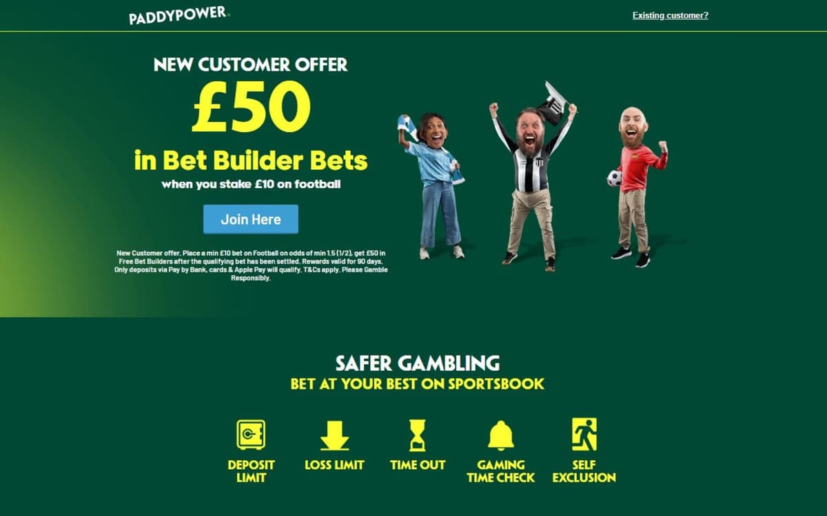 Paddy Power sign up offer: Bet £10 and get a £50 bonus