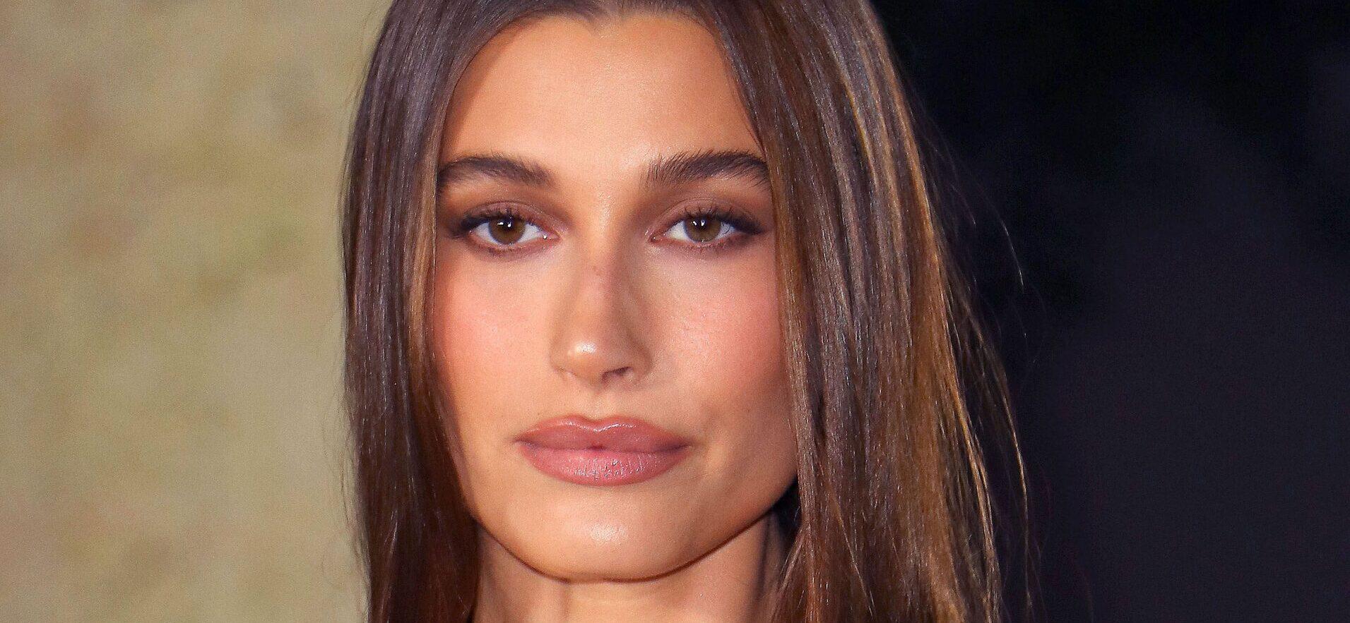 Hailey Bieber Channels Soft Glam In Sultry Pink Editorial Snap
