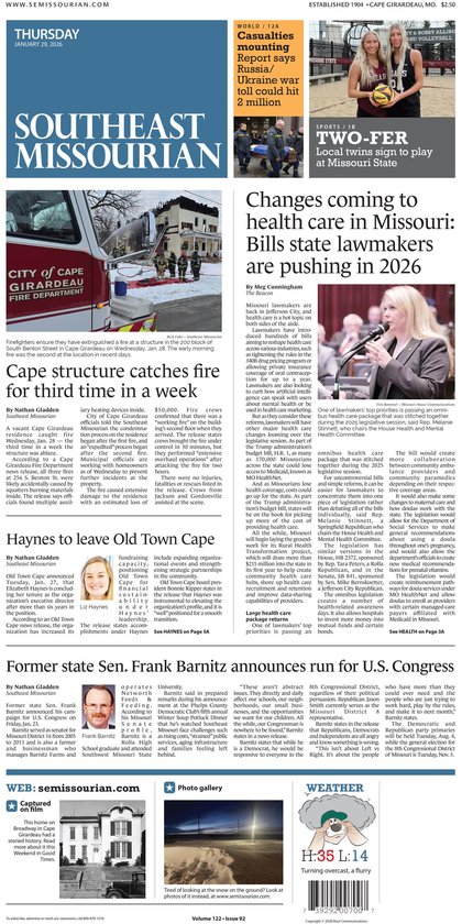 Thursday, January 29, 2026: E-Edition