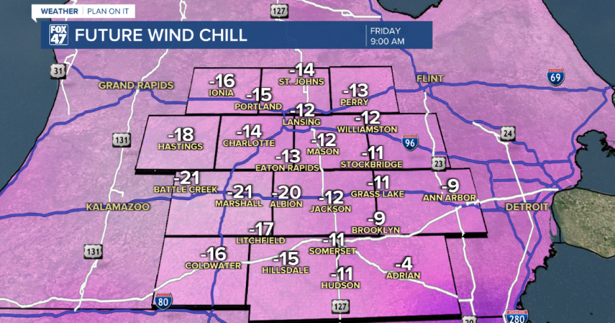 Temps drop below zero degrees tonight in Mid-Michigan as snow dwindles into the weekend