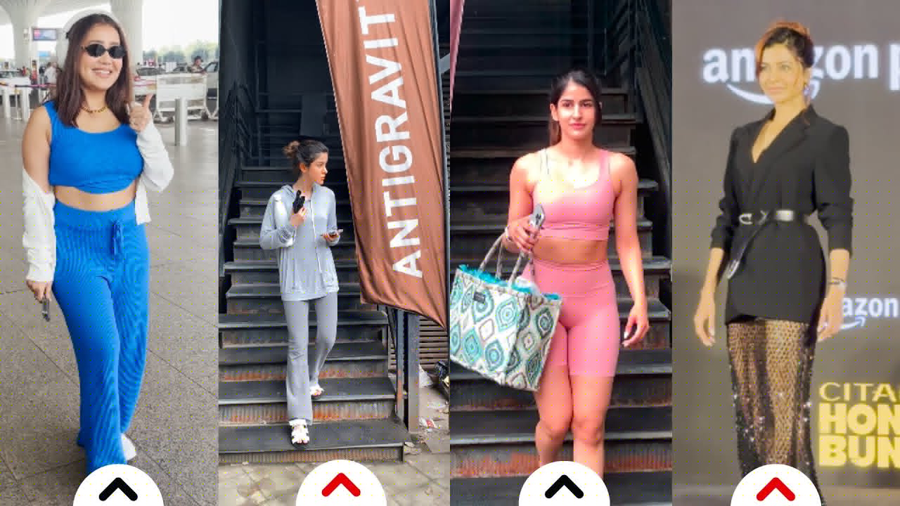 Videos : Neha Kakkar Spotted: Airport Style Goals | Shanaya & Sakshi Malik Crush It at Antigravity Gym #news
