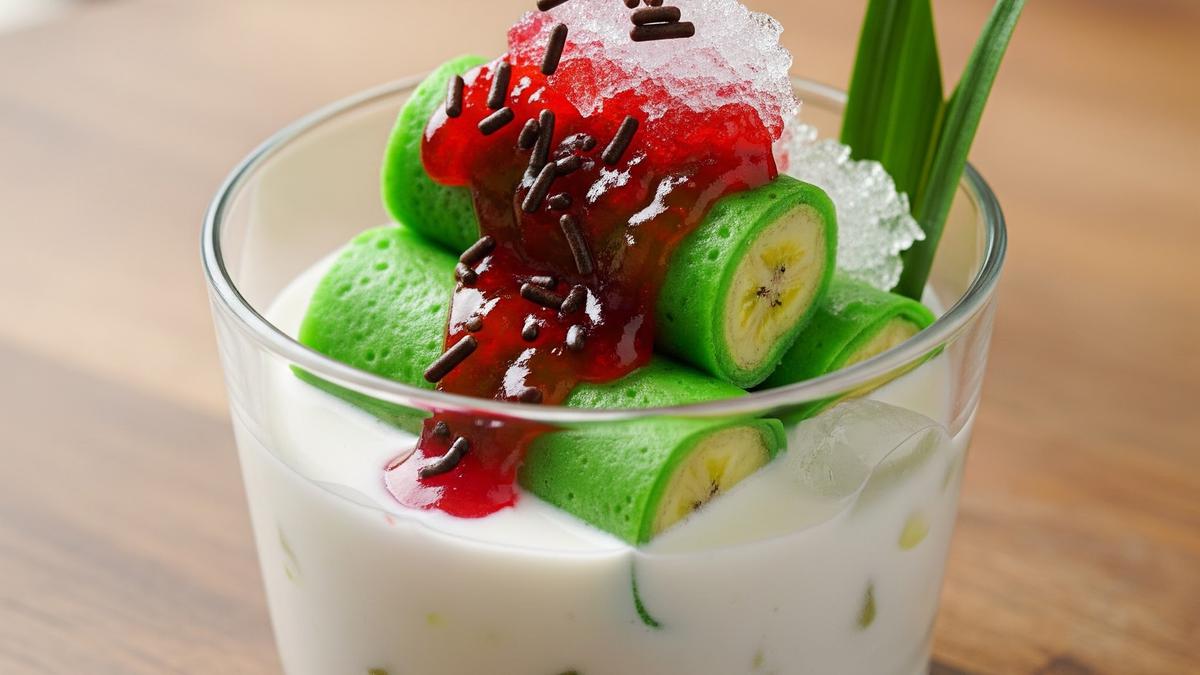 Cara Membuat Es Pisang Ijo Takaran Sendok, Praktis dan Tak Perlu Timbangan