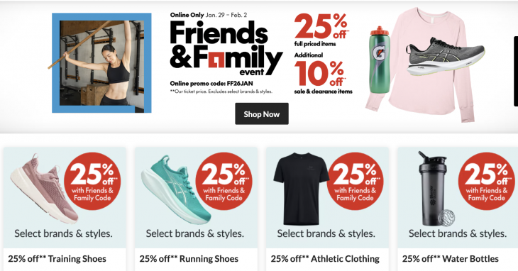 Sport Check Canada Friends & Family Event: Save 25% off Regular Price + Extra 10% off Sale and Clearance
