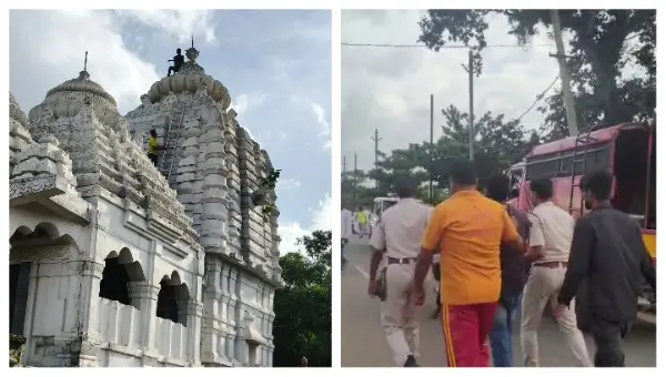 21-Yr-Old Scales Temple Spire Demanding Marriage With Girlfriend In Odisha; Know What Happened