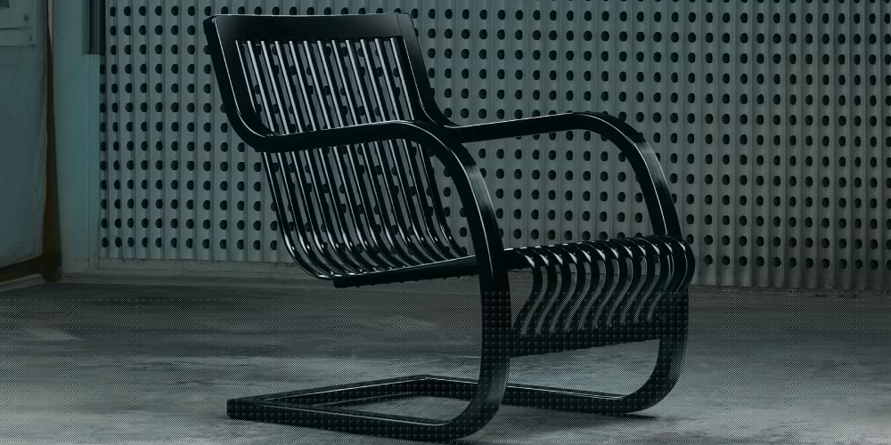 WILDSIDE Yohji Yamamoto and Mitsukoshi Seisakusho Reimagine a 1937 "Bamboo Chair" in Lacquer Black