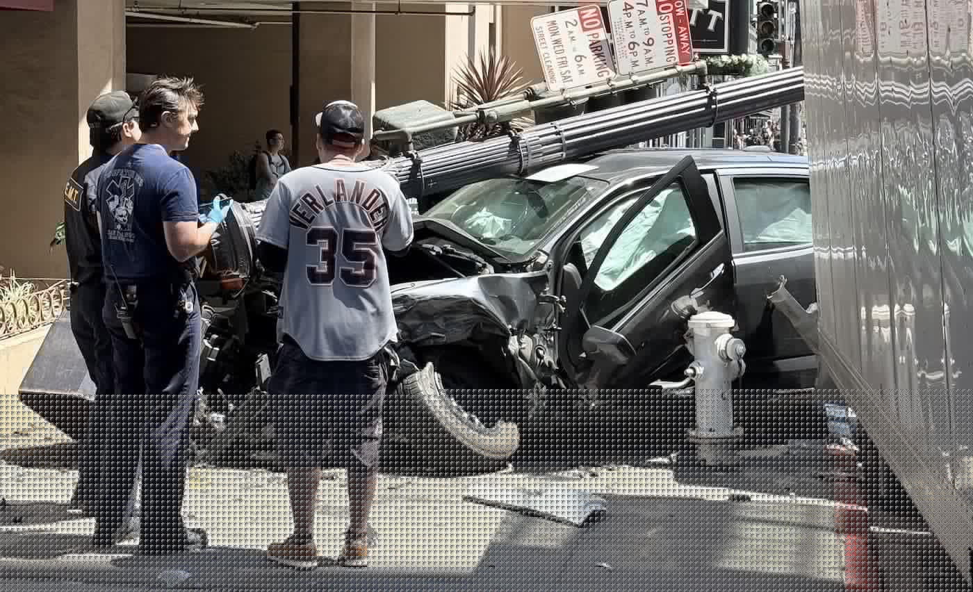 Pickup Truck Strikes Two Pedestrians, Rams Light Pole In SF’s Union Square