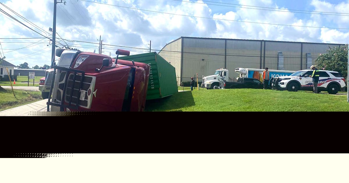 Truck rolls over in Willowbrook area of Harris County