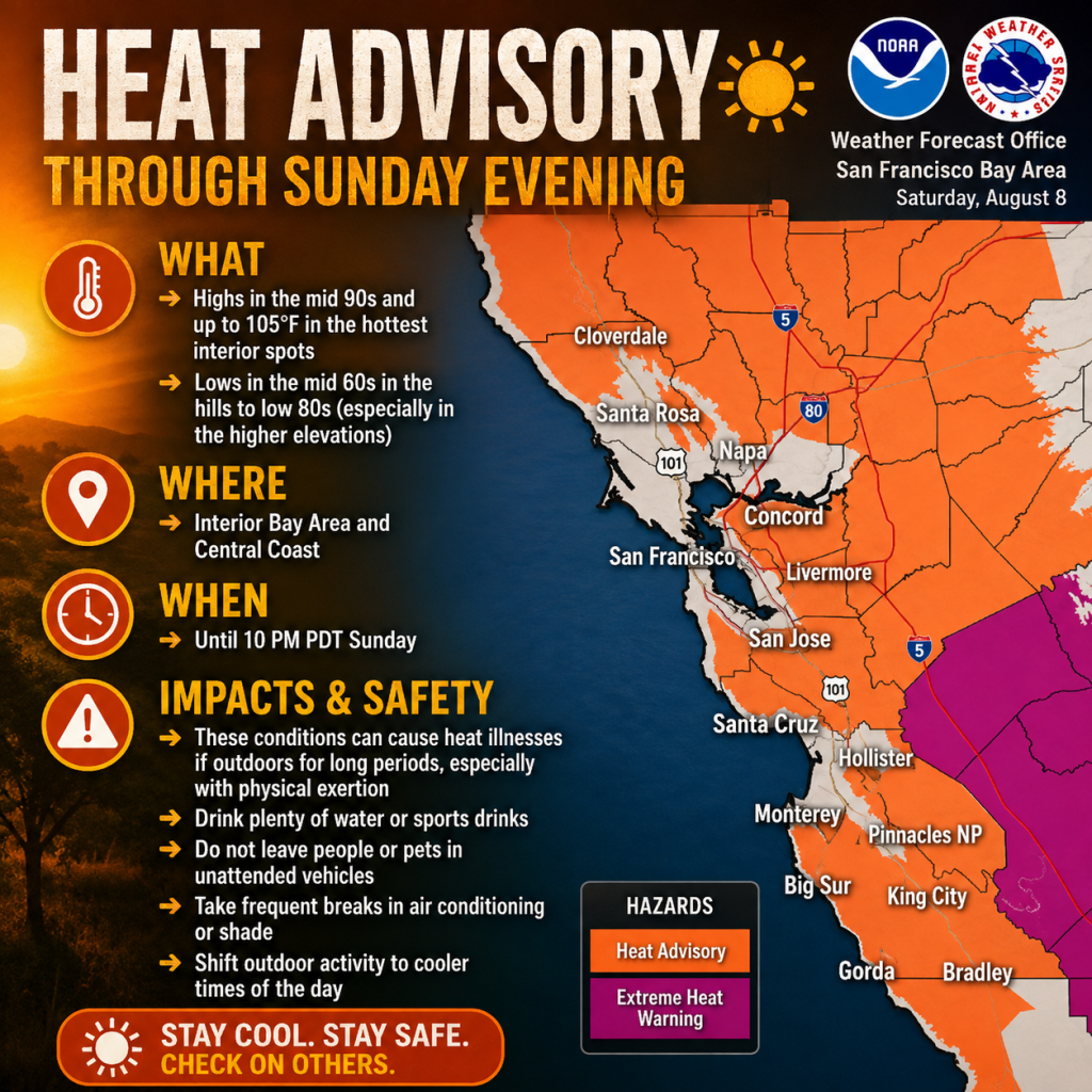 Here Comes the Heat: Bay Area Could Reach 105 Degrees