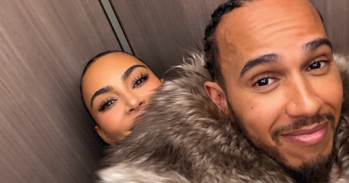 Kim Kardashian Cuddles Up to Boyfriend Lewis Hamilton in New Selfies