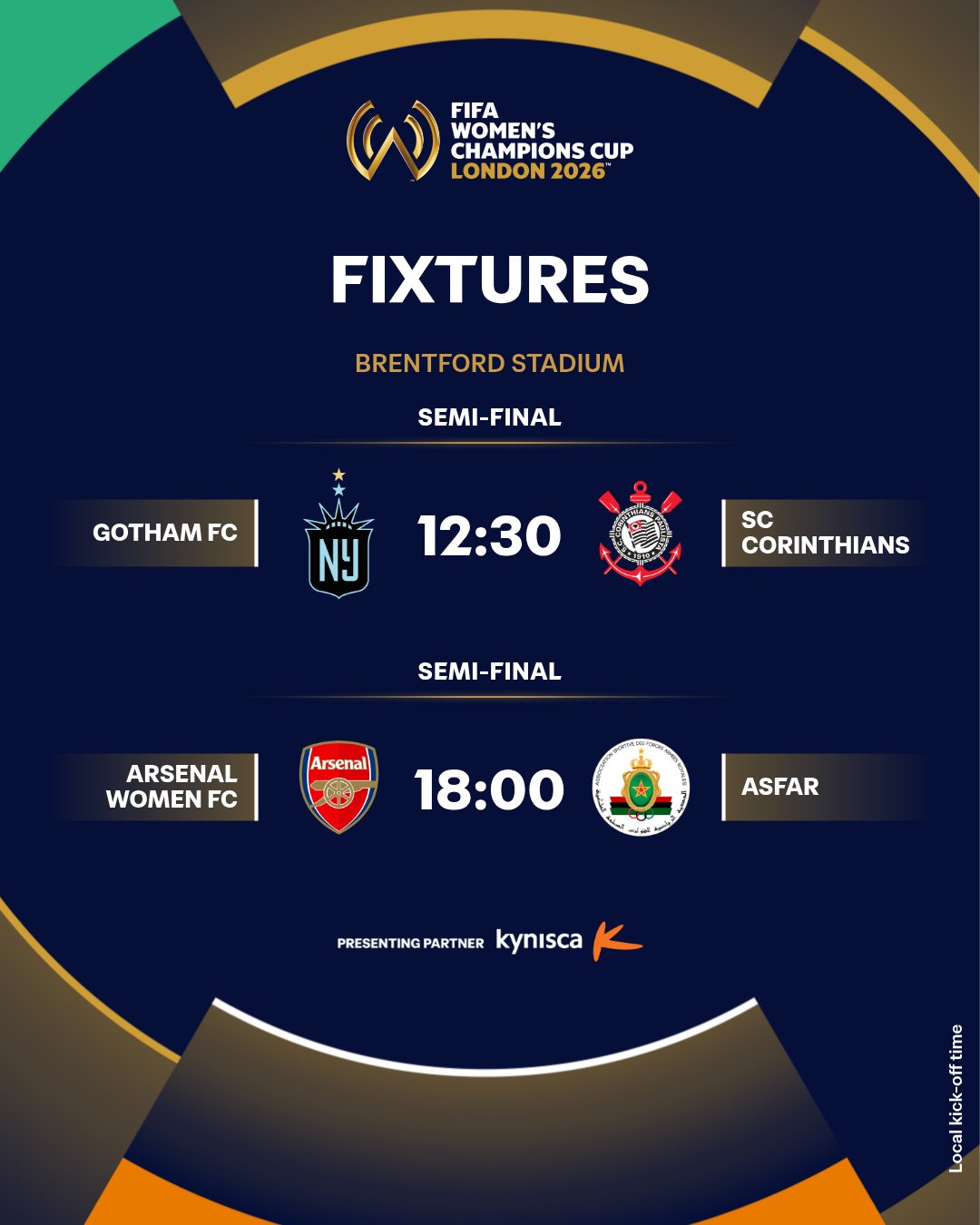 Women’s Champions Cup: African Champions ASFAR set to face European Queens Arsenal in Semis