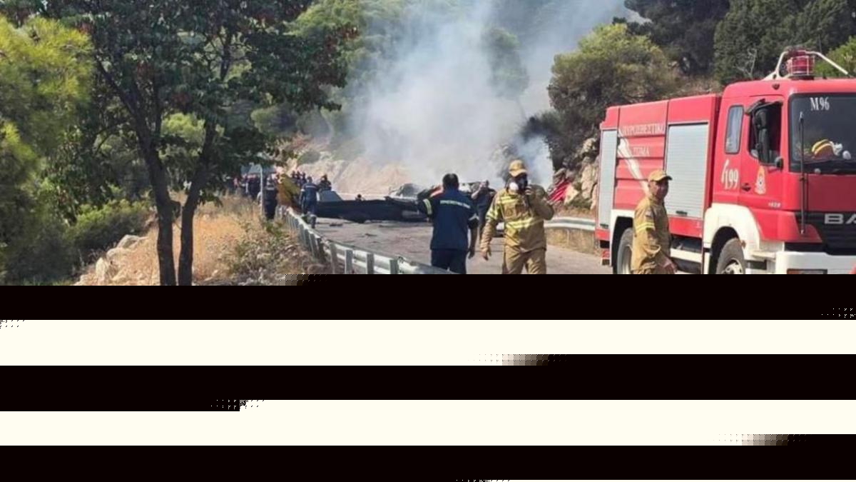 Two crew killed after firefighting helicopters collide in Greece, as British pilot survives