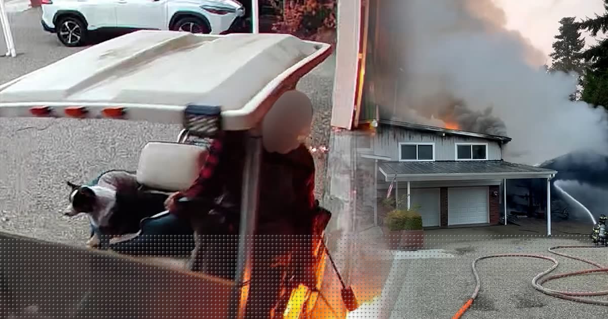 VIDEO: Kitsap County, WA arson suspect torches house from golf cart
