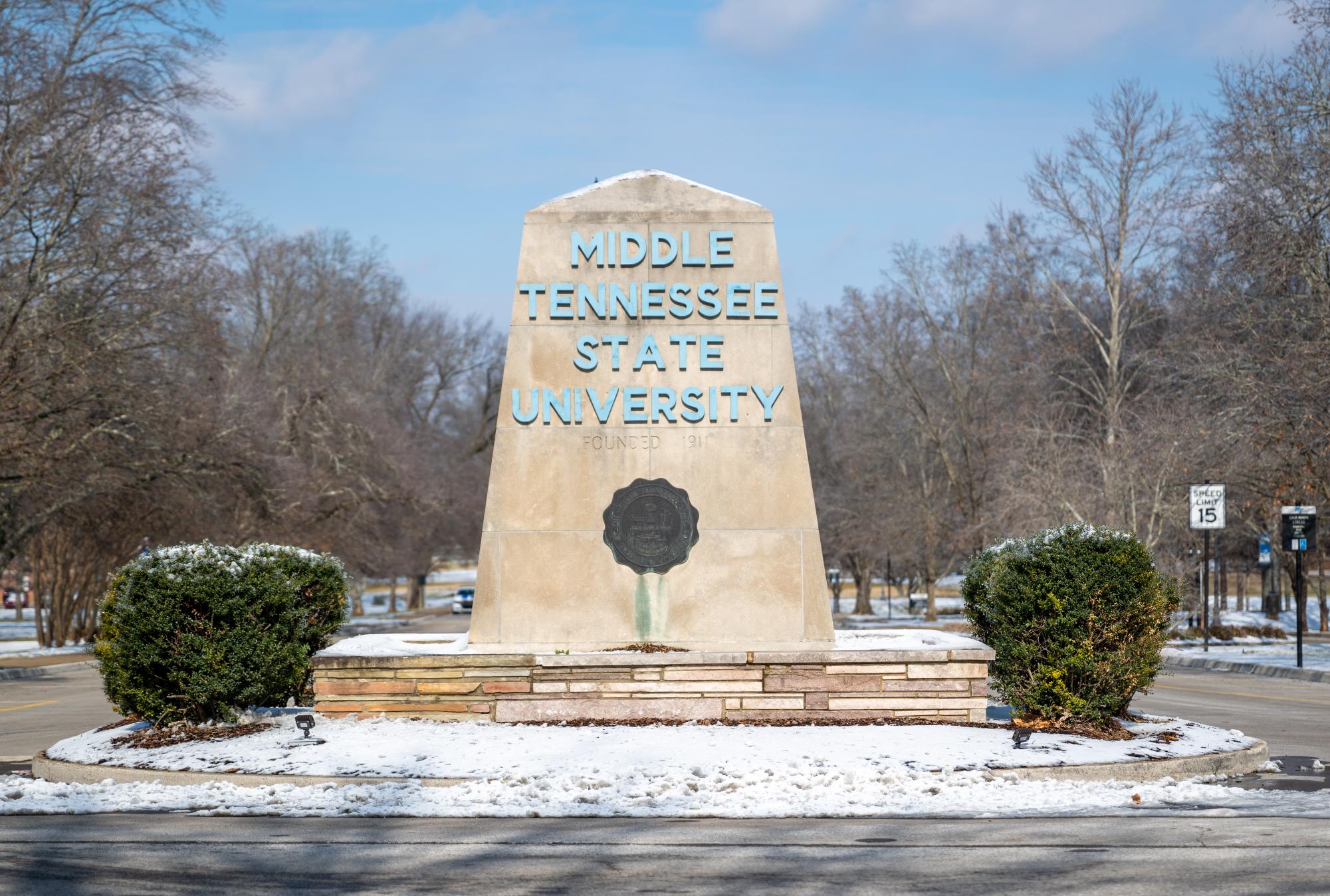 Photo gallery: Snow and ice begins to melt on the campus of MTSU on Jan. 28