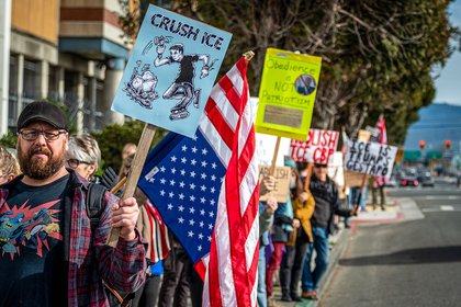 Arcata, Eureka Protests Call Out ICE and Trump