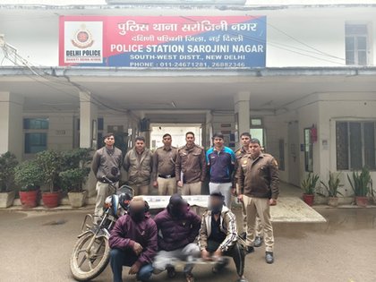 Three robbers arrested by Delhi Police, five cases solved