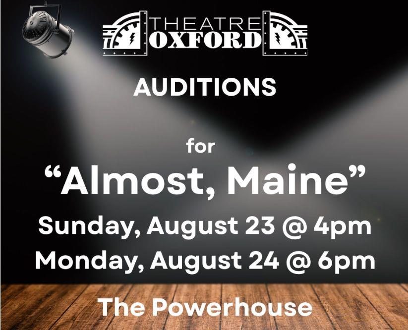 Auditions set for Theatre Oxford production of ‘Almost, Maine’