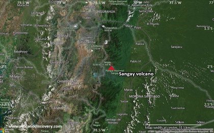 Sangay Volcano (Ecuador) activity update Jan 28, 2026 - Continuing eruption