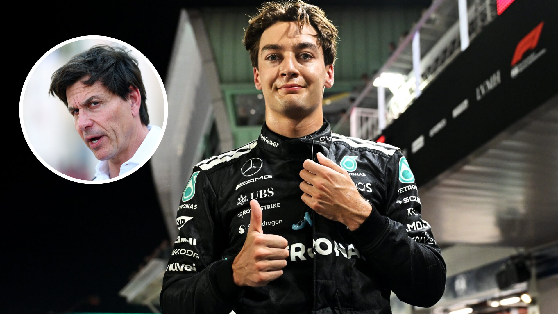 Martin Brundle surprised by Toto Wolff's instant reaction to George Russell's Singapore Grand Prix pole