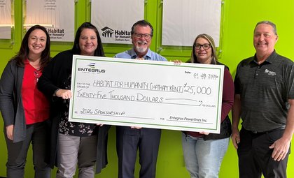 Entegrus Donates $25K To Habitat for Humanity