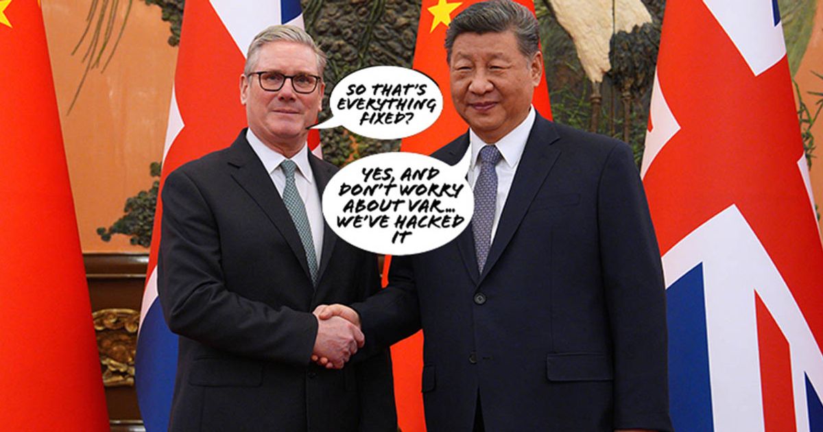 Keir Starmer's a 'turnip' say Arsenal fans as he gives Chinese rule matchball from defeat