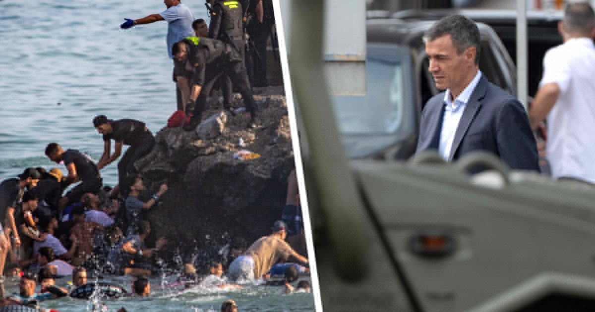 Wüste Beschimpfungen - Sturm auf EU-Grenze: Zorn entlädt sich auf Sánchez