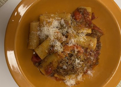 A recipe for Pasta Bolognese from ‘What’s on the Board?’ by Neil Fox