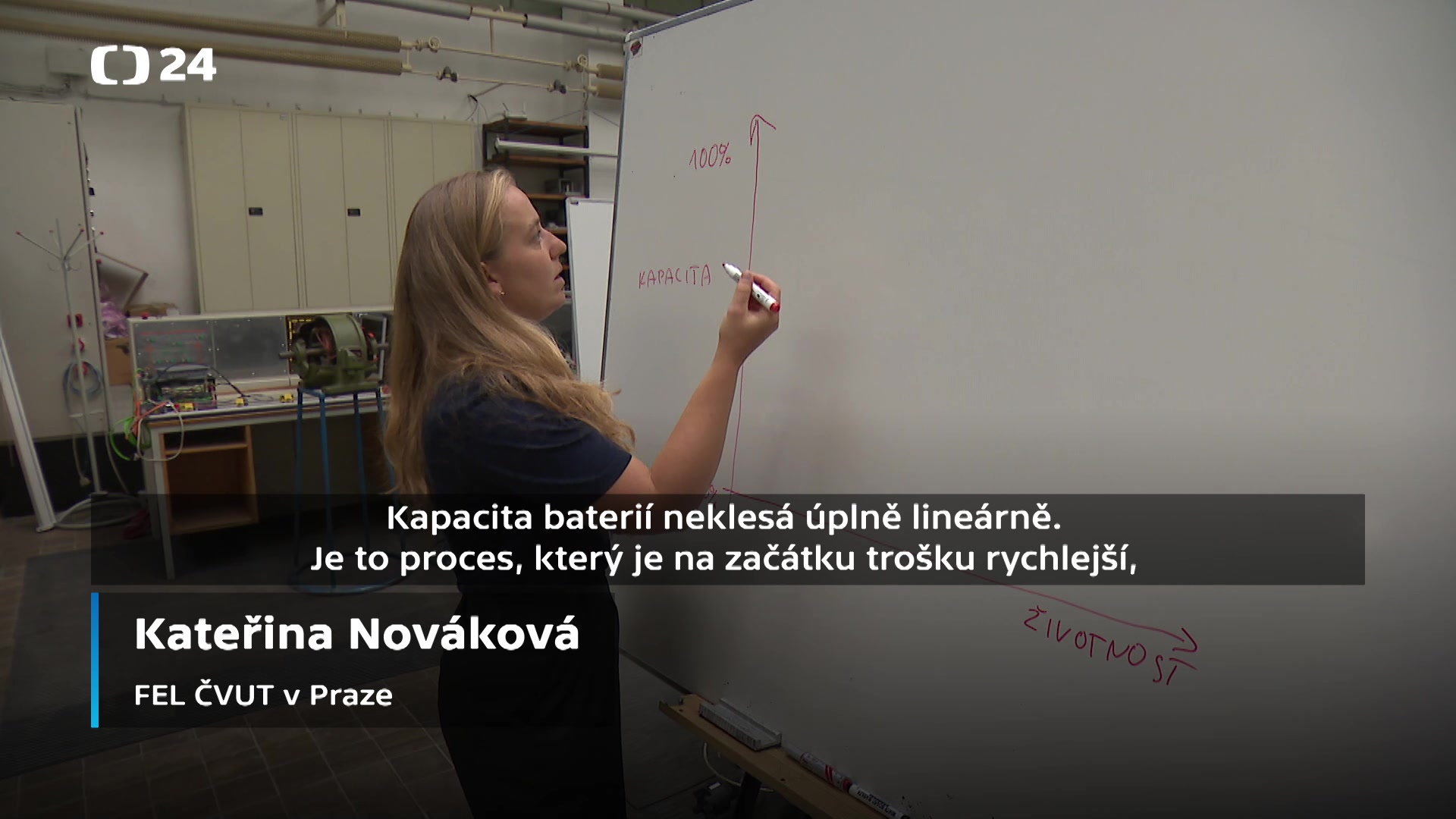 Jak spolehlivě určit, kolik vydrží baterie v elektromobilech – otázka, která zajímá majitele těchto aut i firmy, které vyřazené články kupují. S odpovědí přichází vědkyně z pražského ČVÚT. (video)