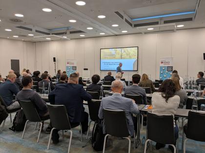 Lively exchange around the chocolate fontaine at EC Conference Bio-based and Water-based Coatings