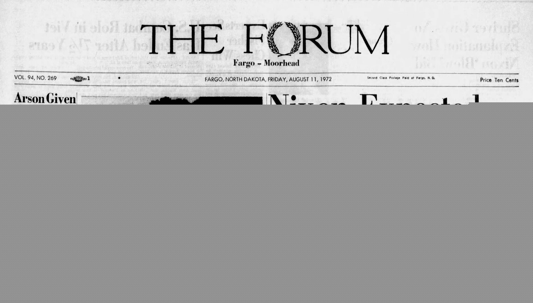 Today in History, 1972: Arson suspected after fire guts Fargo high school stadium