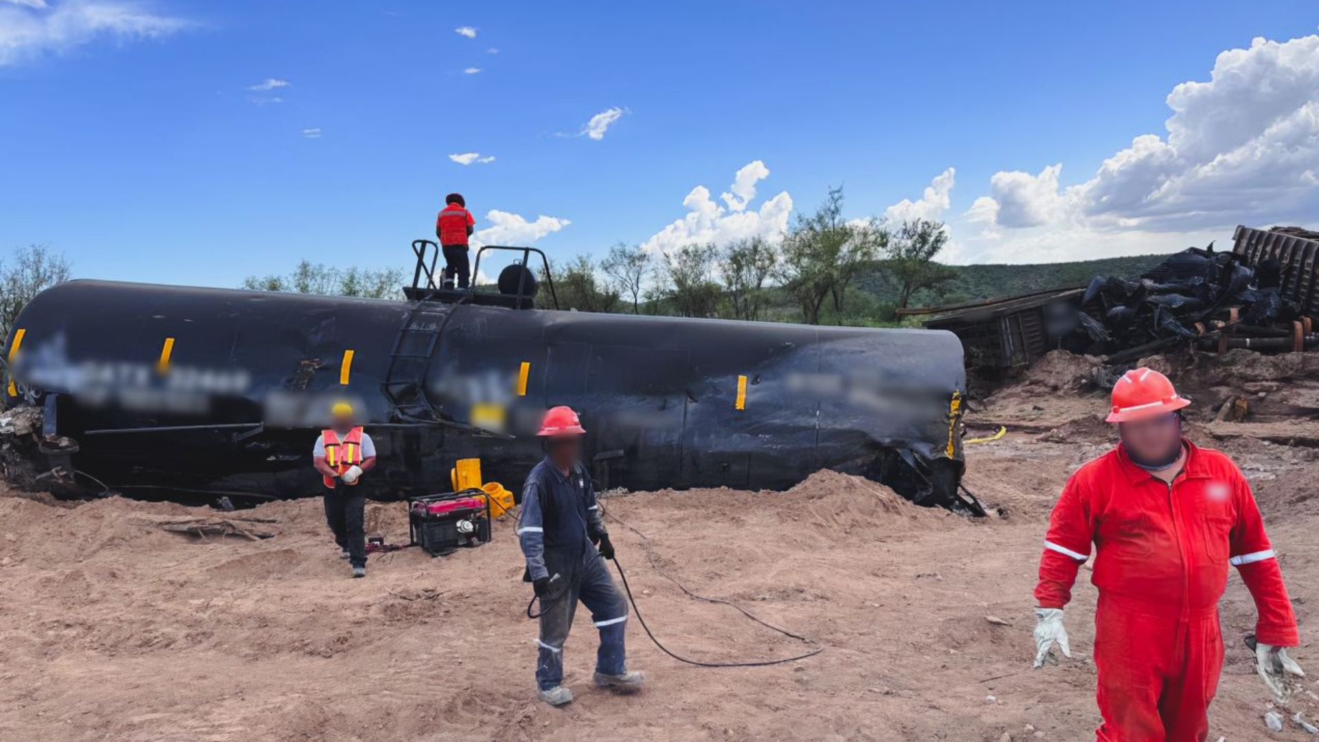 Sonora, deragliamento Ferromex: 70.000 litri di sostanza tossica nel torrente