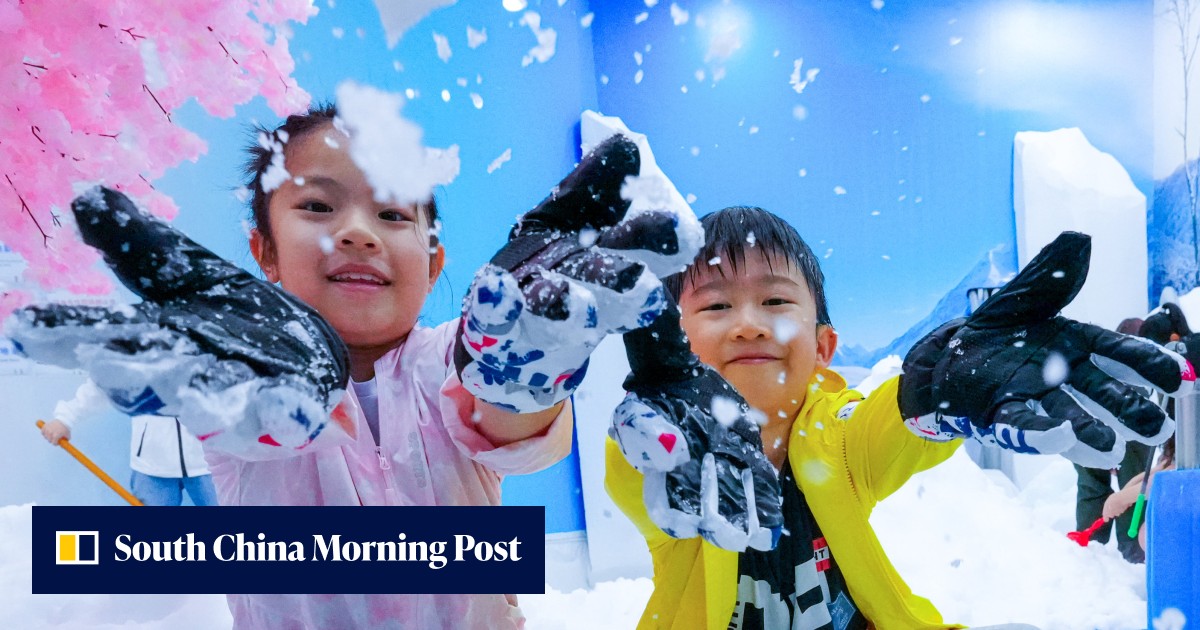 ‘Like a fridge’: families cool off in snow parks, malls as helpers struggle in record heat