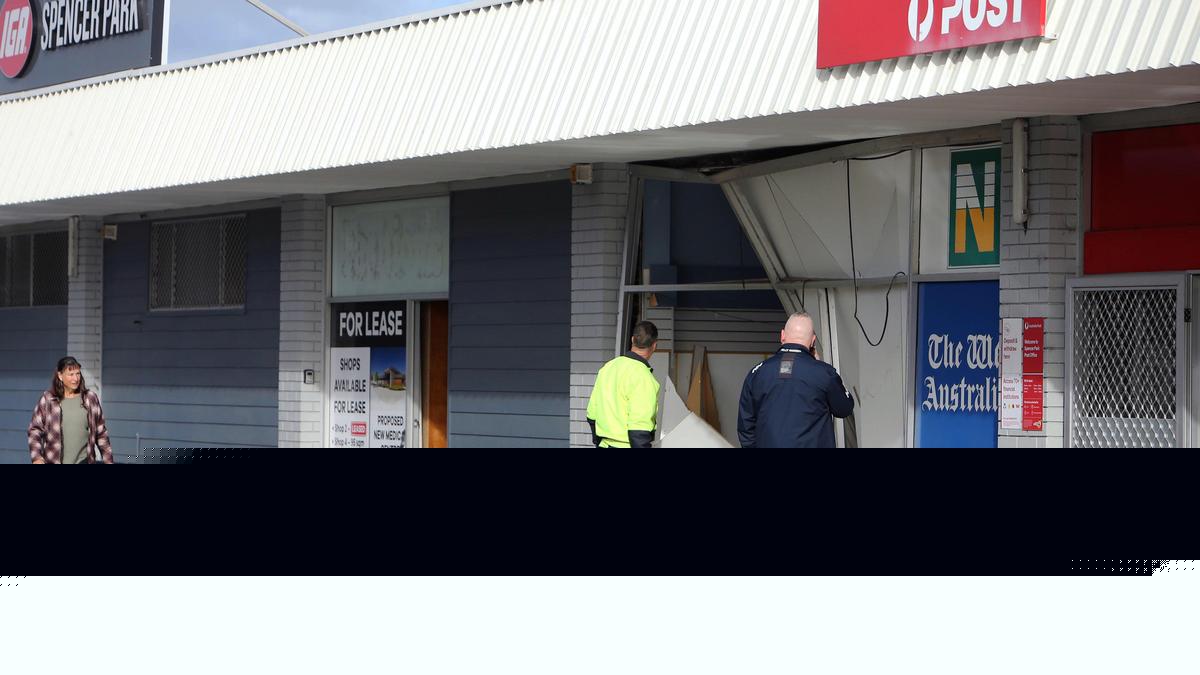 Lucky escape for driver and store occupants as car smashes through wall of Spencer Park Newsagency