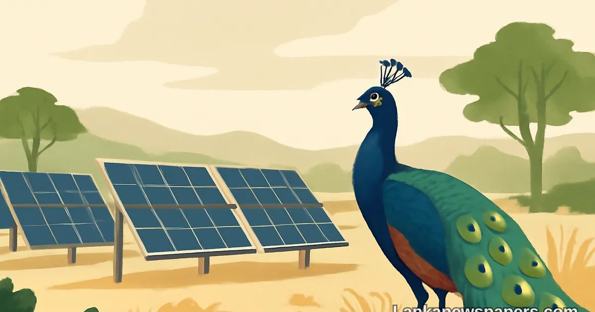 Sri Lanka's Hambantota Solar Push Raises Alarm Over Peacock Habitat Loss